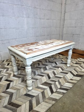 Mesa de centro vintage madera estilo decapado