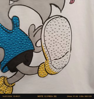 Camiseta tirantes blanca con dibujo de gato