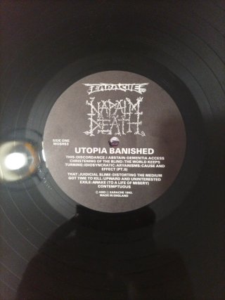 Vinilo Napalm Death Utopia Banished 1ª Ed.