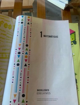 Libro Matemáticas I Edelvives 1º Bachillerato