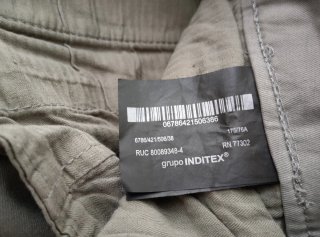 Pantalón chino caqui hombre talla 38