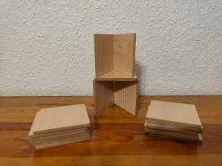 Juego construcción madera natural Montessori