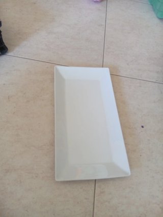Bandeja Rectangular Blanca 16 unidades