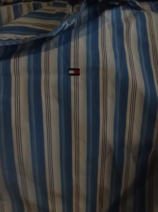Camisa Tommy Hilfiger Rayas Azul y Blanca