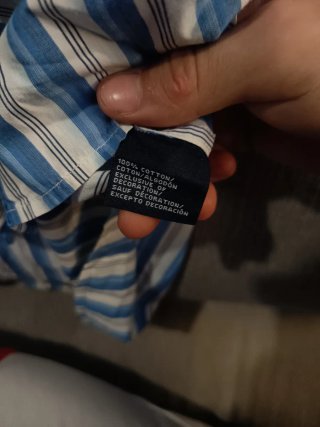 Camisa Tommy Hilfiger Rayas Azul y Blanca