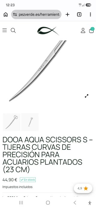 TIJERAS PRECISIÓN BRILLANTE BALAGUER PUNTA CURVA
