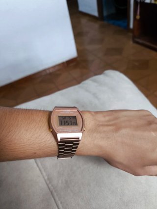 Reloj Casio B640W Vintage Acero Inox Oro Rosa