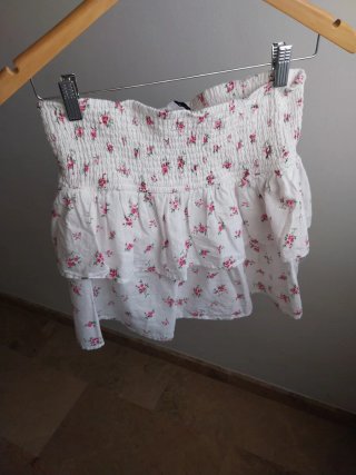 Conjunto Top y Falda Flores Talla L