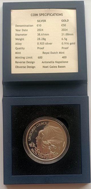 Malta 10€ Plata ONU 2024 - 600 Unidades