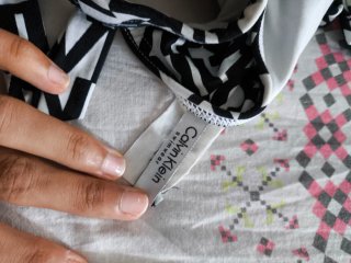 Bikini Calvin Klein Negro/Blanco Talla S