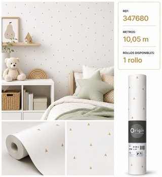 Papel Pintado Triángulos Dorados