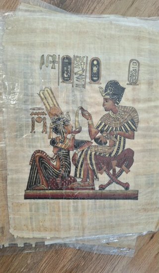 Papiro Egipcio Pintado a Mano