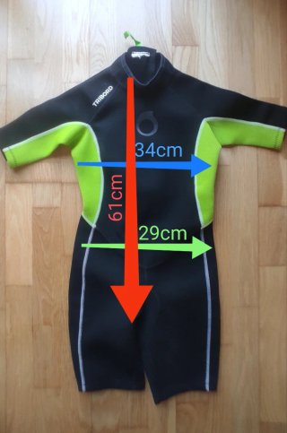 2 trajes de neopreno Tribord niños T8/10