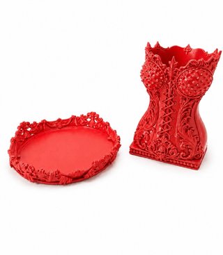 Organizador Gótico Corsé y Joyero Rojo
