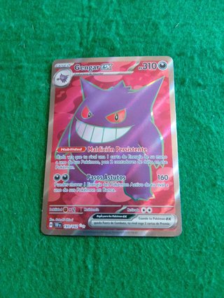 Carta Pokemon. Gengar EX.  Fuerzas Temporales.