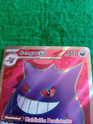 Carta Pokemon. Gengar EX.  Fuerzas Temporales.