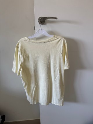Camiseta Mango Amarilla Estampada
