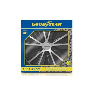 Tapacubos Goodyear Monaco 15 Negro/Plata