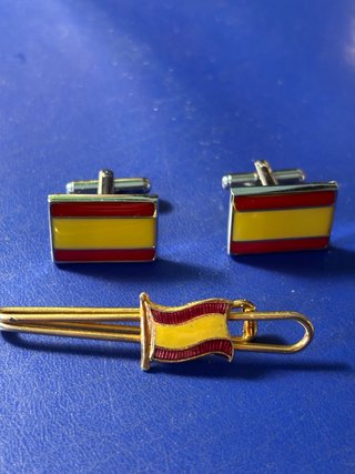 Alfiler Corbata y Gemelos Bandera España