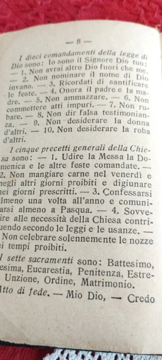 Antico libretto Massime Eterne metà secolo