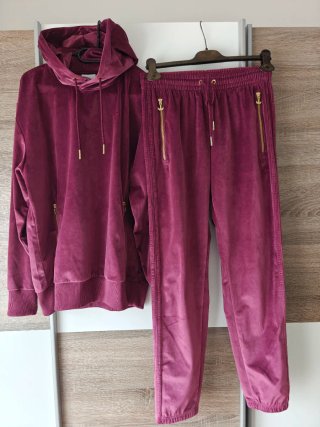 Conjunto chándal Adidas terciopelo morado