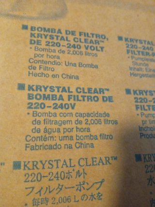 Bomba Filtro Krystal Clear 220-240V