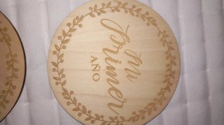 Placas madera meses bebé