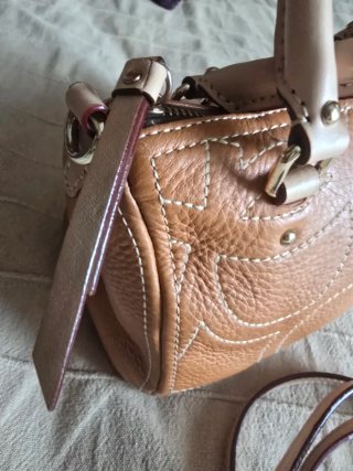 Bolso Purificación García Beige y Marrón