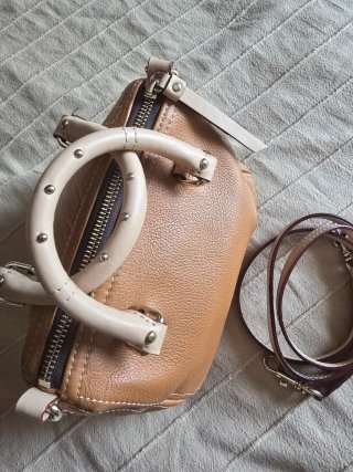 Bolso Purificación García Beige y Marrón