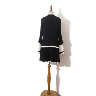 Elisa Cavaletti / Mini vestido negro y blanco M