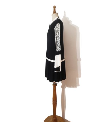 Elisa Cavaletti / Mini vestido negro y blanco M