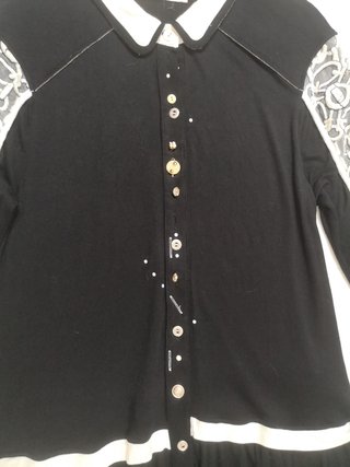 Elisa Cavaletti / Mini vestido negro y blanco M
