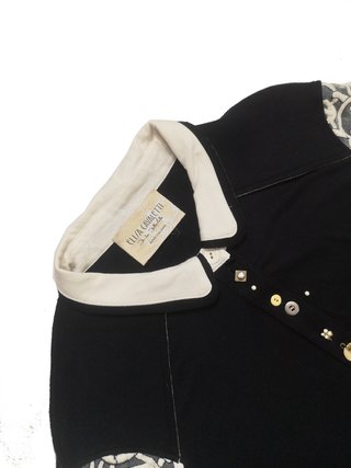 Elisa Cavaletti / Mini vestido negro y blanco M