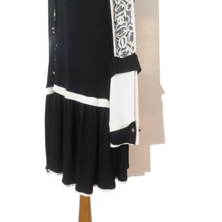 Elisa Cavaletti / Mini vestido negro y blanco M