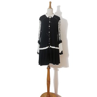 Elisa Cavaletti / Mini vestido negro y blanco M