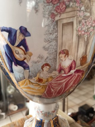 Gran Jarrón Tibor Porcelana