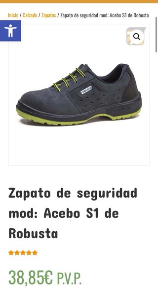 Zapatos Seguridad Robusta S1 Talla 39