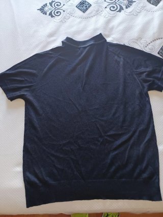 Camiseta de vestir hombre azul marino