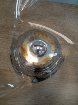 Centro de mesa vintage de cristal tallado con base