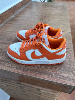 Nike Dunk Low Naranja y Blanco N35