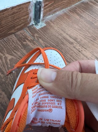 Nike Dunk Low Naranja y Blanco N35