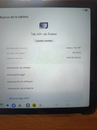 Samsung Galaxy Tab A9+ Negra con garantía