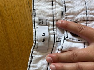 Pantalón corto blanco Bershka