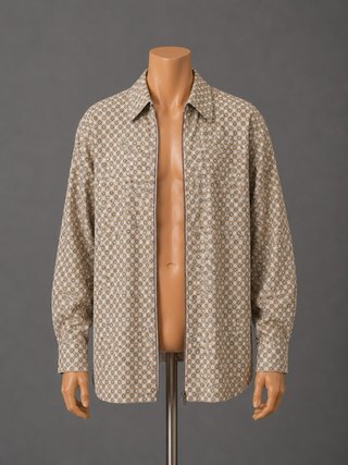 Camisa Estampada con Cremallera