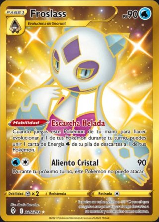 Carta Pokémon Froslass Fase 1 Dorada