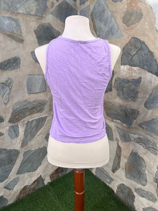 Top lila multiposición cuello cruzado talla única