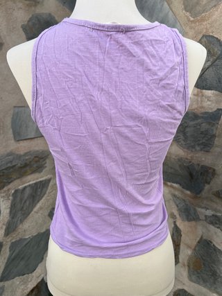 Top lila multiposición cuello cruzado talla única