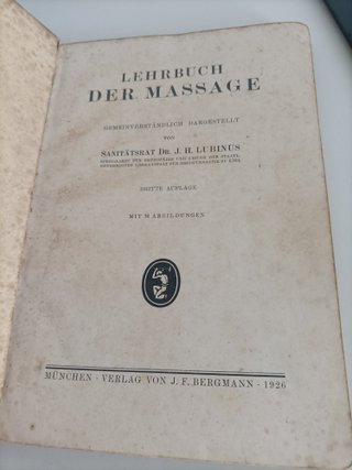 Tratado Masaje Alemán (1926) - J. H. Lubinus