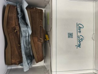 Mocasines de piel marrón T36