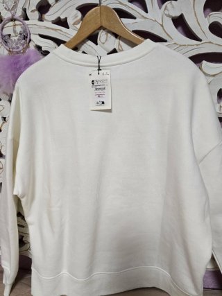 Jersey Desigual flor gris y blanco